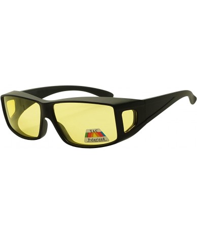 Oversized Polarized Wear Over Sunglasses Square Fit Over Glare Blocking Over Prescription Glasses - C4186RT6H0X $14.82