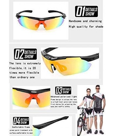 Rimless Polarized Sports Sunglasses For Men Women Cycling Driving Sun Glasses TR90 Frame - Black Hot - CG18TKDMXC2 $15.55