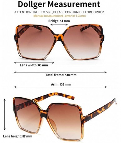 Oversized Oversized Square Sunglasses for Women Big Large Wide Fashion Shades for Men 100% UV Protection Unisex - CV1966TN4SI...