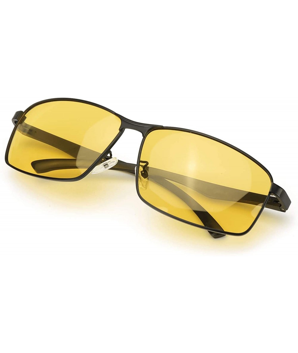 Rectangular Glasses Polarized Anti glare Protection - 19016 Black - CA18WXHM79X $19.37