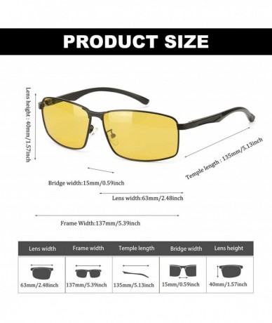 Rectangular Glasses Polarized Anti glare Protection - 19016 Black - CA18WXHM79X $19.37