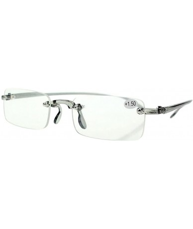 Rimless Multi-color Lightweight Unisex Design Frameless Reading Presbyopic Glasses - Gray - CA187EI9E3S $8.42