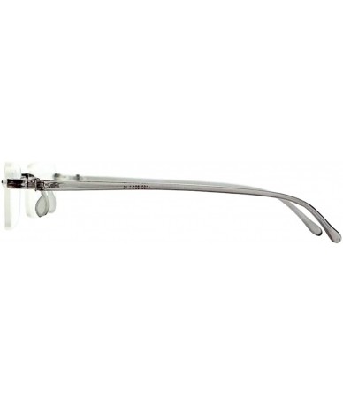 Rimless Multi-color Lightweight Unisex Design Frameless Reading Presbyopic Glasses - Gray - CA187EI9E3S $8.42