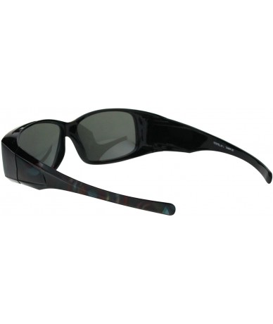 Rectangular Polarized Womens Fashion Rectangular 57mm OTG Fit Over Sunglasses - Dark Red - CP185DRNY3L $11.26