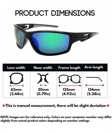 Sport Polarized Sports Wrap Sunglasses for Men Women 100% UV Protection 570052MT - C91820U0U76 $12.81