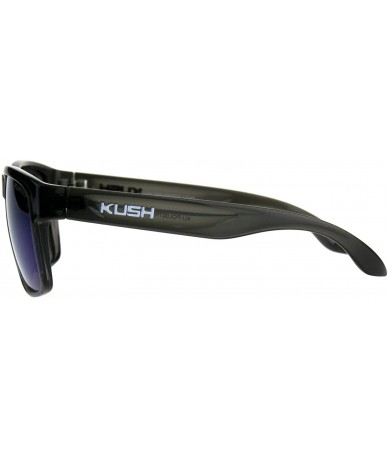 Sport Polarized Premium Kush Color Mirror Rectangular Sport Sunglasses - Blue - C418DI49MEX $14.09