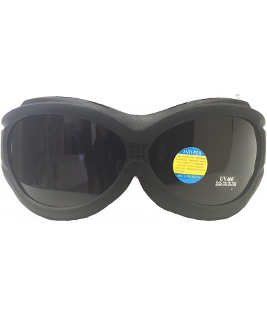 Goggle Shiny Silver Extra Large Goggles Motorcycle Burning - Matte Black - CR185R378M9 $26.25