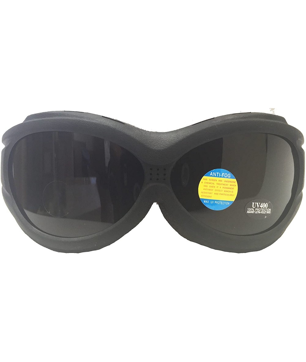 Goggle Shiny Silver Extra Large Goggles Motorcycle Burning - Matte Black - CR185R378M9 $13.82