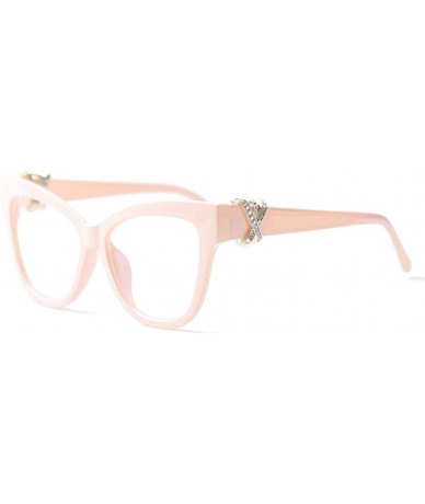 Oval Womens Butterfly Frame Reading Glasses w/Shiny Rhinestones - Nude - C918ZSK76O9 $11.32