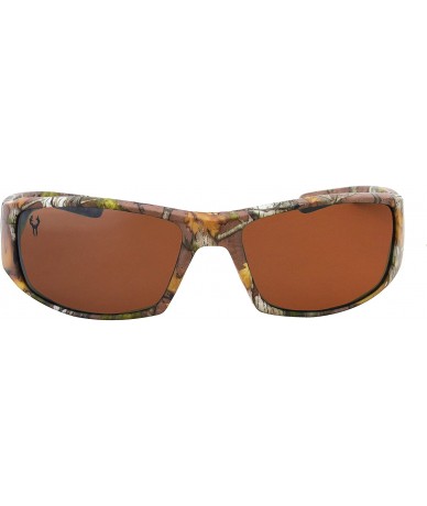 Sport Polarized Sunglasses for Men Brown Forrest & Orange Camouflage Full Frame - Brown Forrest Camo - C21822RU686 $31.43