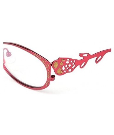Oval Fashion Flower Progressive Multifocal Reading Glasses Womens Vintage Adjustable Vision Eyewear - Black - CR18986ONO8 $30.50