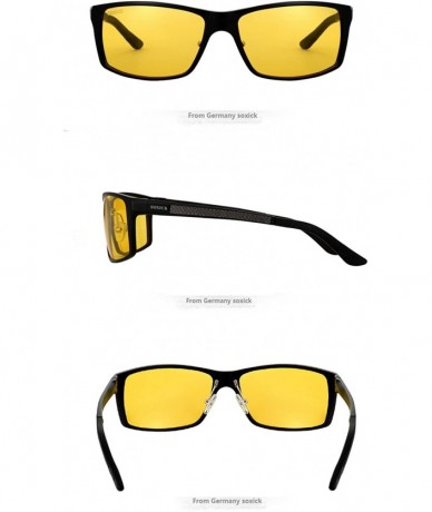 Goggle Night Driving Glasses Anti Glare Polarized HD Night Vision Safe Glasses Light Al-Mg Frame Adjustable - CE195LYL9OK $50.27