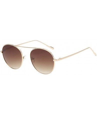 Goggle Sunglasses for Men Women Chic Goggles Vintage Glasses Metal Sunglasses UV Protection Sunglasses - E - C718QS9ZZQY $17.56