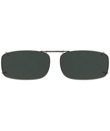 Rectangular 3 Solar Shield Clip-on Polarized Sunglasses Size 56 rec 15 Black Frameless New - CO121CJA5B7 $26.59