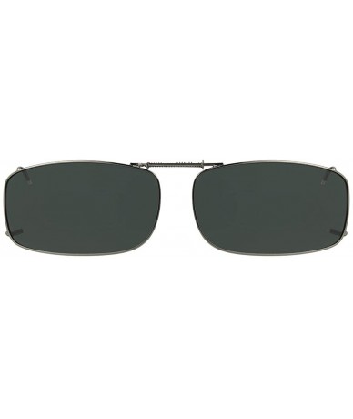 Rectangular 3 Solar Shield Clip-on Polarized Sunglasses Size 56 rec 15 Black Frameless New - CO121CJA5B7 $18.22