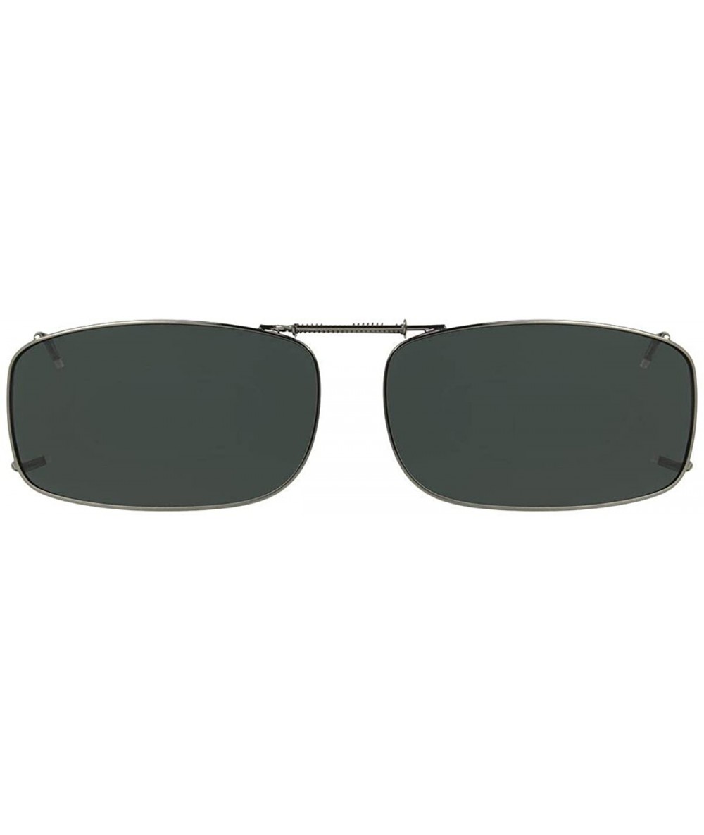 Rectangular 3 Solar Shield Clip-on Polarized Sunglasses Size 56 rec 15 Black Frameless New - CO121CJA5B7 $18.22