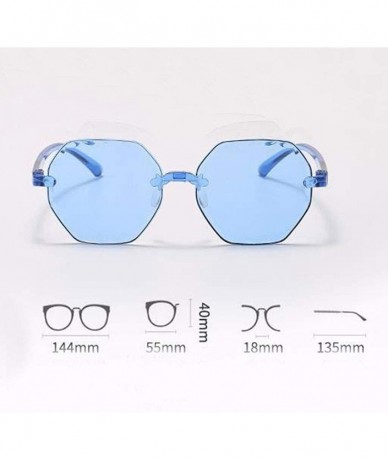 Sport Frameless Multilateral Shaped Sunglasses One Piece Jelly Candy Colorful Unisex - Red - C4190ML0CML $8.43