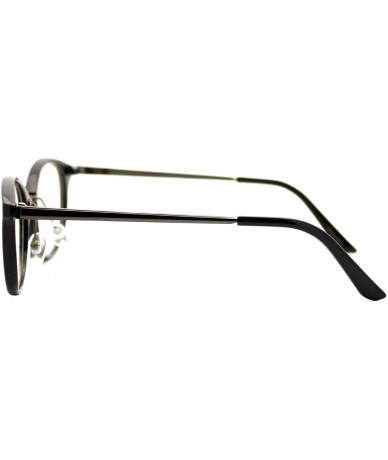 Oval Nerd Eyewear Clear Lens Glasses Womens Round Oval Fashion Eyeglasses - Black - CN187KU8YCH $9.85