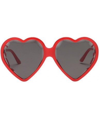 Square Heart Shape Sunglasses Big Frame Sunglasses Eyewear Retro Unisex Fashion Vintage Sunglasses (A) - A - C818R3WX4GL $8.16