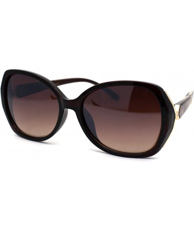 Butterfly Womens Mable Jewel Rhinestone Hinge Butterfly Sunglasses - All Brown - CP196UES8IG $12.87