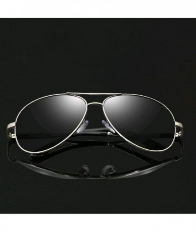 Round Photochromic Pilot Polarized Sunglasses Men Women Driving Chameleon Discoloration Sun Glasses Shades - CX197Y6WGAS $13.77