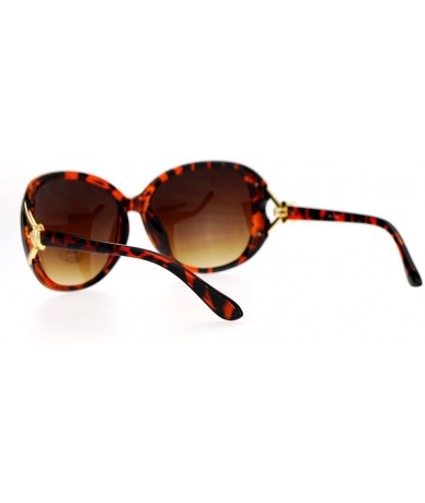 Butterfly Womens Metal Jewel Hinge Oversize Butterfly Sunglasses - Tortoise - C212I79OZBR $11.57