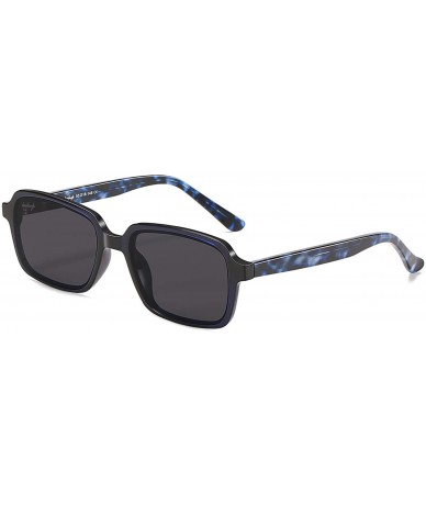 Rectangular Acetate Rectangular Sunglasses - Blue-tortoise - CF199HRO83L $111.85