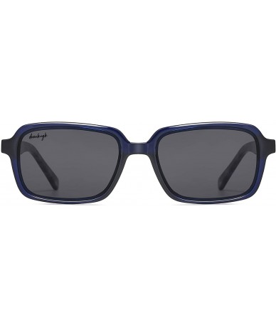 Rectangular Acetate Rectangular Sunglasses - Blue-tortoise - CF199HRO83L $43.12