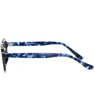 Rectangular Acetate Rectangular Sunglasses - Blue-tortoise - CF199HRO83L $43.12