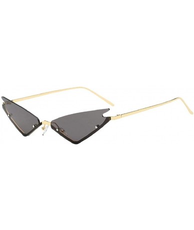Semi-rimless Fashion Polarized Sunglasses - REYO Vintage Retro Unisex Irregular Shape Sunglasses Eyewear For Men/Women - F - ...