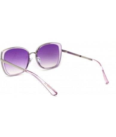 Butterfly Womens Exposed Lens Side Chic Plastic Butterfly Sunglasses - Lavender Purple - CT18XI56A45 $15.36
