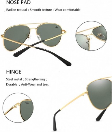 Aviator Military Style Classic Aviator Sunglasses for Men Women Polarized 100% UV protection - Blue - C918O49RHZT $11.42