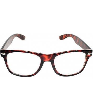 Wayfarer Sunglasses Classic 80's Vintage Style Design (Tortoise - Clear) - CI186TU22R3 $8.49