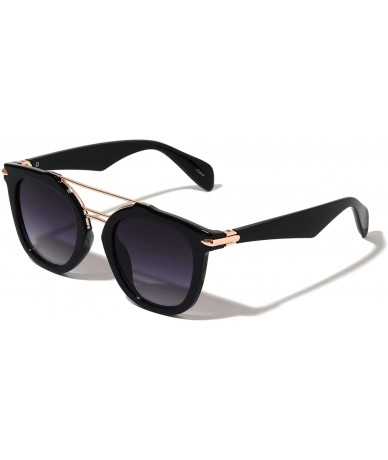 Cat Eye Tampa Three Bar Bridge Designer Cat Eye Sunglasses - Smoke - C01976HDKEI $12.70