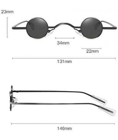 Round Hippie Round Lens Sunglasses Polarized - Steampunk 60's Style Eyewear - Pink - CB196RHZTXW $7.88