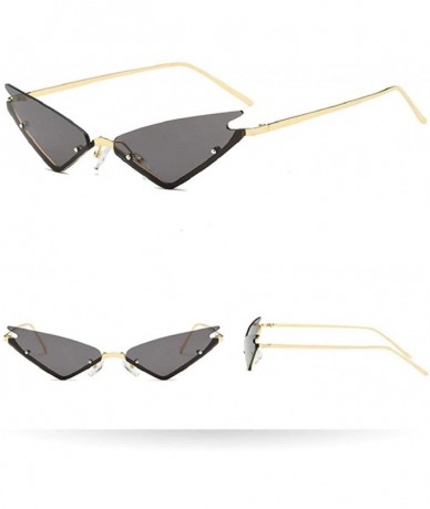 Semi-rimless Fashion Polarized Sunglasses - REYO Vintage Retro Unisex Irregular Shape Sunglasses Eyewear For Men/Women - F - ...
