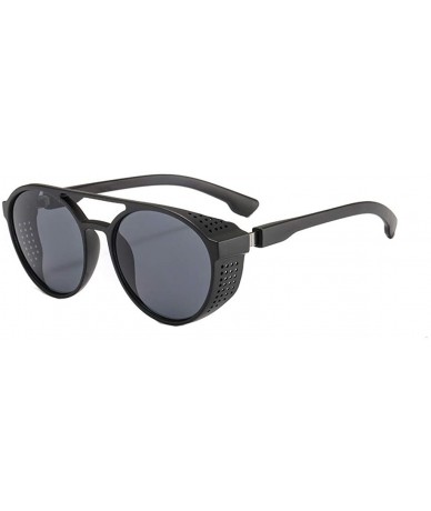 Square Men'S And Women'S Sunglasses Retro Round Sunglasses Street Beat Wild Fashion Integrated Striped Cat Eye Glasses - CK18...
