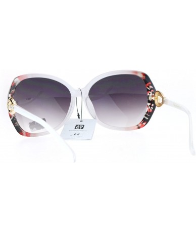Square Rhinestone Fashion Sunglasses Womens Elegant Stylish Shades UV 400 - White Pink - CJ186OUU4DN $10.85