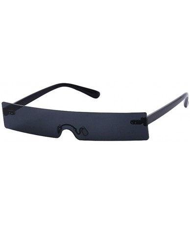 Square Rectangle Sunglasses Fashion Designer Glasses - Black - CI18U5HRION $23.31