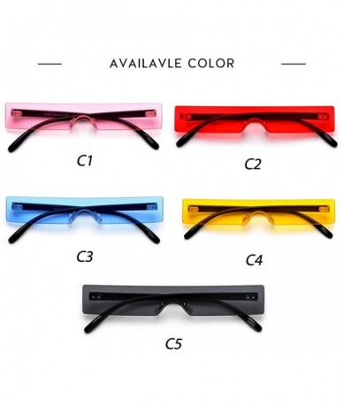 Square Rectangle Sunglasses Fashion Designer Glasses - Black - CI18U5HRION $13.62