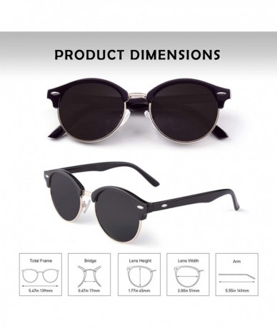 Wayfarer Classic Horn Rimmed Semi Rimless Polarized Sunglasses for Men Women GQO6 - CV187AGRG9W $8.29