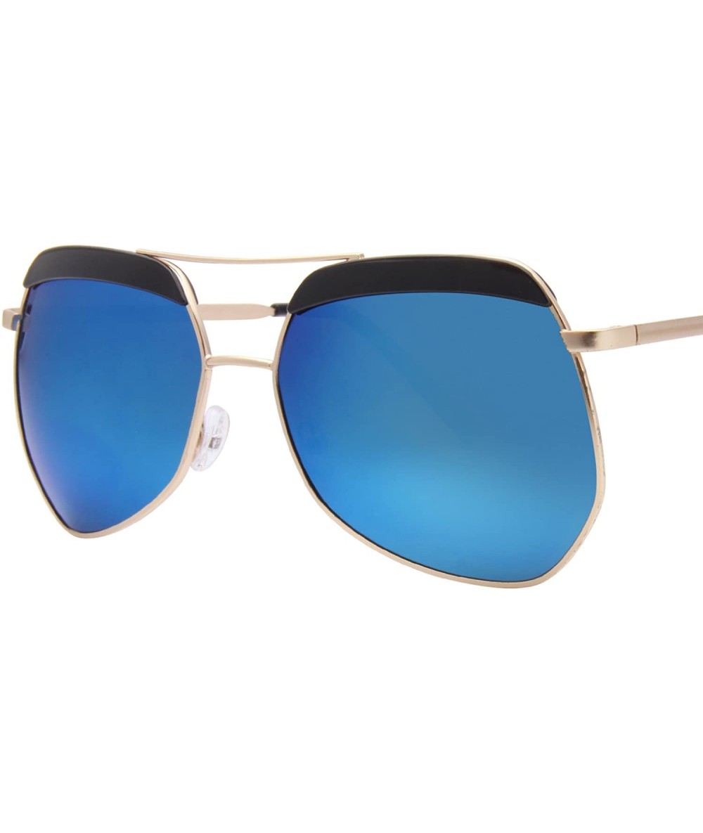 Oversized Designer Oversized Double Bridge Unisex Men Women Large Metal Driver Polarized Sunglasses 808 - CP11XH05G2J $31.76