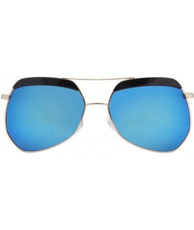 Oversized Designer Oversized Double Bridge Unisex Men Women Large Metal Driver Polarized Sunglasses 808 - CP11XH05G2J $31.76