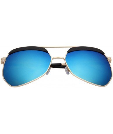 Oversized Designer Oversized Double Bridge Unisex Men Women Large Metal Driver Polarized Sunglasses 808 - CP11XH05G2J $31.76