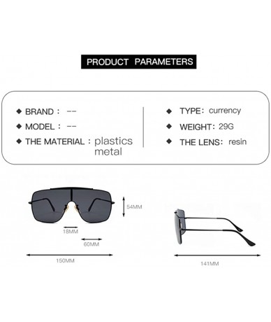 Oversized Large Frame One-Piece Lenses Sunglasses Fashion Glasses for Men and Women - Blackblue - CC18AU793LG $8.91