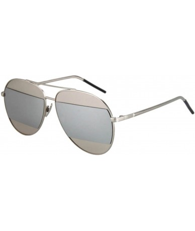 Aviator Aviator Women Men Fashion Designer Sunglasses Metal Frame Colored Lens - 86004_c5_silver_mirror - CL12OHUVZ09 $21.55