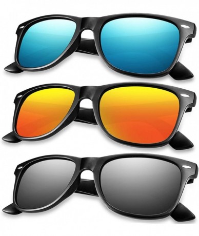 Round Polarized Sunglasses Advanced Composite Protection - 3-blue+orange+silver - CL18AQW4Z3K $13.64