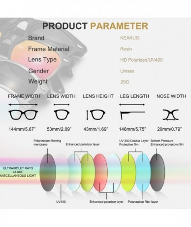 Round Polarized Sunglasses Advanced Composite Protection - 3-blue+orange+silver - CL18AQW4Z3K $13.64
