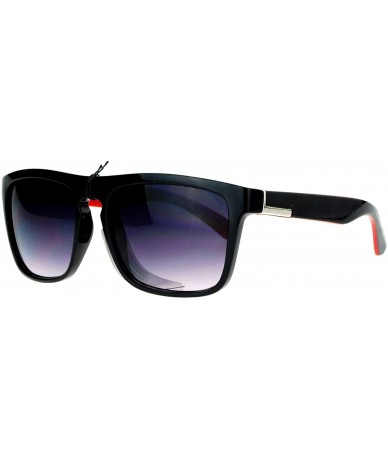 Rectangular Mens Luxury Sport Rectangular Key Hole Plastic Sunglasses - Red - C21260IBISP $20.61
