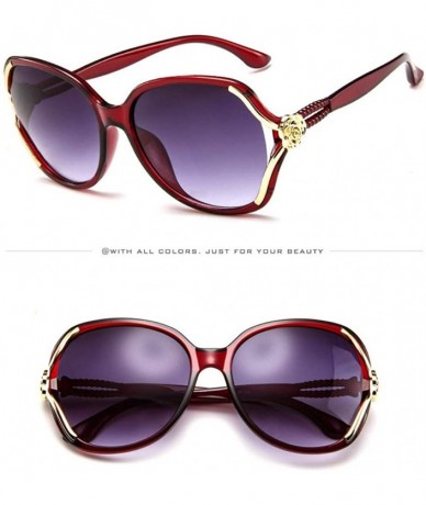 Oversized New Mens Womens Rose Big Frame Retro Vintage Sunglasses Fashion Eyeglasses - C - CZ18SNYUZS8 $7.66